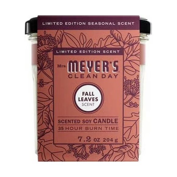 Meyer's Clean Day Scented Soy Candle 7.2 oz   Fall Leaves  Scented New - Picture 4 of 4